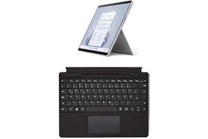 Microsoft Surface Pro 9 (2022) 5G, 13 Zoll 2-in-1 Tablet/Laptop (SQ3, 8GB RAM, 256GB SSD, Win 11 Home) Platin +Surface Pro 8/9 / X Signature Keyboard Schwarz