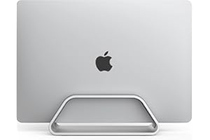 HumanCentric Supporto verticale per MacBook, compatibile con MacBook Pro, supporto per MacBook Air, supporto per computer portatile per Apple Laptop Desk Stand supporto verticale in alluminio, argento