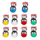 Envío gratis y rápido EG STARTS 10x Arcade Chrome LED botones iluminados con interfaz de 4.8 mm Micro Switch para juegos de máquinas Arcade Mame Jamma Parts 12V (cada color de 2 piezas)