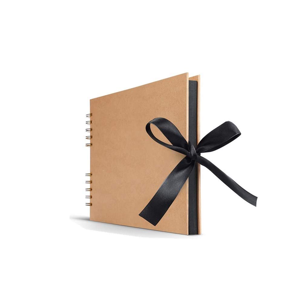 BEESCLOVER 40Sheets(80Pages) Coil Style Bowknot Ribbon Circlip Photo Album DIY Scrapbook - Image 9