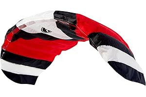 Wolkenstürmer Cloudstormer Paraflex Sport 1.7 Kite, Rojo/Blanco - Alfombrilla de dirección con líneas Resistentes al desgarro