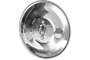 BALDASSARE AGNELLI Pentole Agnelli - Couvercle en Aluminium, avec Monture rivetée en Acier Inoxydable, Argent 26 cm Argent