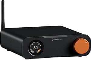 Fosi Audio ZD3 Desktop DAC Preamp, Fully Balanced DA Wandler mit ES9039Q2M für Heim-Stereo-Verstärker, TV HDMI ARC/Bluetooth/USB/Optik/Coax Eingänge, XLR/RCA Ausgänge mit Fernbedienung