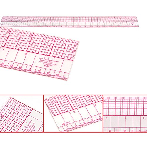 Gosear 5 Stk Mode Lineal 5 verschiedene Stil Kleidung Design Lineal Handwerk Nähen Werkzeug Zubehör - 4