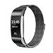 Produktbild Teorder Armband für Fitbit Charge 2,Milanese Schlaufe Edelstahl Armband Replacement Wrist Band Zubehör für Fitbit Charge 2/ Fitbit HR Ersatzarmbander,Schwarz