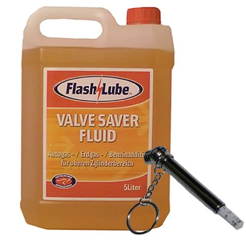 Flash Lube Valve Saver Fluid Nachfüll-Flasche (5.0L) + Reifenluftdruckprüfer