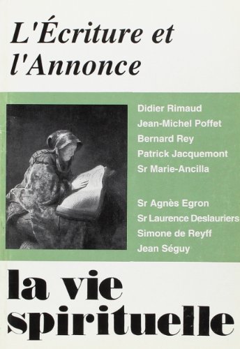 Écriture et Annonce (la Vie Spirituelle No 716) en ligne