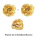 Homeoculture Golden Glittery Rose Flower Hair Clip | Pack of 2 pieces RS.175.00