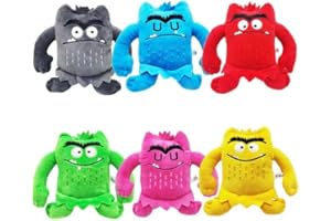 MOGAME 6pcs Monster Plush Toys, Colour Monster Toys, My Emotional Little Monster Cartoon Soft Doll for Kids Adult Gifts
