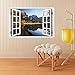 Produktbild Yazidan Wandaufkleber Fenster Landschaft Wandaufkleber Farbenreiche Landschafts Landschafts falsche Landschaftsbild Wand Abziehbilder der Farben 3D