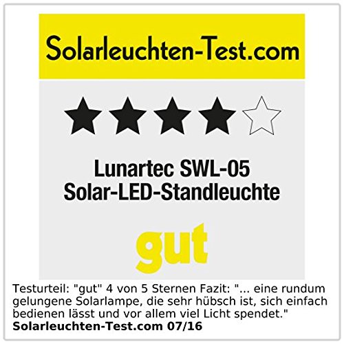Lunartec Solar-LED-Standleuchte SWL-05, 45 Lumen, 0,3 Watt - 5