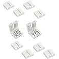RGBW Clips SUPERNIGHT 10pcs 5 Pin RGBW Led Strip Connector 10mm Wide LED Strip to Strip Connector Gapless Solderless for SMD 5050 RGBW RGBWW LED Strip Ribbon Lights