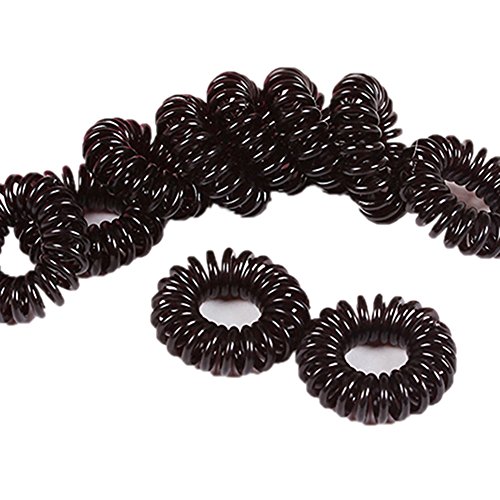 Bluelans® 10 X Spiral Girl's Hair Bobbles Bands Mini Baby Ponytail Holder Elastic Stretchy Hairband (Black)