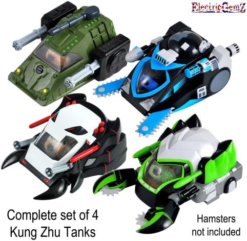 Kung Zhu Hamster Tank Assortment - Complete set of 4 Tanks: Spider Skull, Buzzsaw, Rhino &amp; Scorpion
