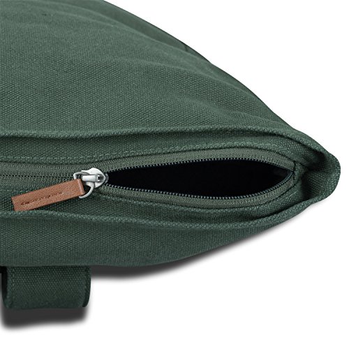 Johnny Urban Rucksack Damen   Herren Gr  n Roll Top Daypack aus Baumwoll Canvas - L  ssiger Vintage Tagesrucksack f  r Den Alltag - Wasserabweisend   