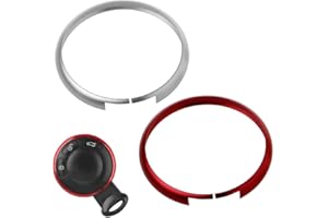 GENERICO BouGPeng Llavero de metal con dos anillos diseño de llave para mando a distancia para coche llavero para Mini R55 R56 R57 R58 R59 R60 (plata+rojo)