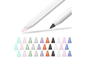 YINVA Silikon Spitzen Zubehör für Apple Pencil 1st & 2nd, Hochempfindlich Nib Silikon Spitze Replacement Tips Apple Bleistift Tipps (30 PCS,10 Colors)