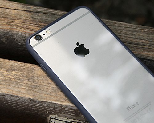 iMounTop Hülle iPhone 6 Plus Hülle 6S Plus Hülle TPU Rahmen + Hart PC Zurück Backcover Kombination Hochtransparent Nie verfärben Schutzhülle Tasche Schale Kratzfeste Handytasche für Apple iPhone 6 Plus / 6S Plus (5.5 Zoll) (Dunkelblau) - 4