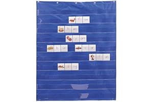 Venus valink Learning Resources Standard Poche Tableau Éducation pour Maison Scheduling Classe, 10 Géant Facile Montage Transparent Insertion Carte Enseignement Pliable Présentation Suspendu Sac