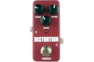 Tongping Kokko Effektpedal für E-Gitarre, True Bypass-Vollmetallgehäuse (Distortion)