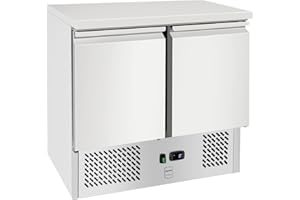 METRO Professional Table réfrigérée positive GSF3600, inox, 90 x 70 x 88 cm, 169 L, froid statique brassé, 220 W, avec serrure, argenté
