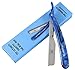 CANDURE® - Blue Professional Stainless Steel Straight Cut Throat Razor - Traditional razor, Raptor Shavette + Free travel Case