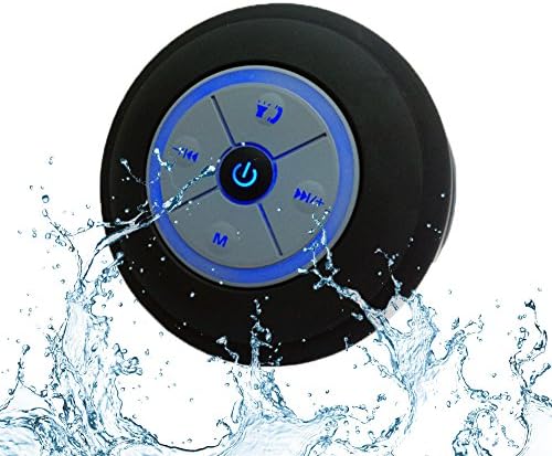 Waterproof Bluetooth Shower Speaker - LED lights with Built-in powerful mic - Boat,Beach,Hiking,Camping,Car,Home,Portable mini speaker