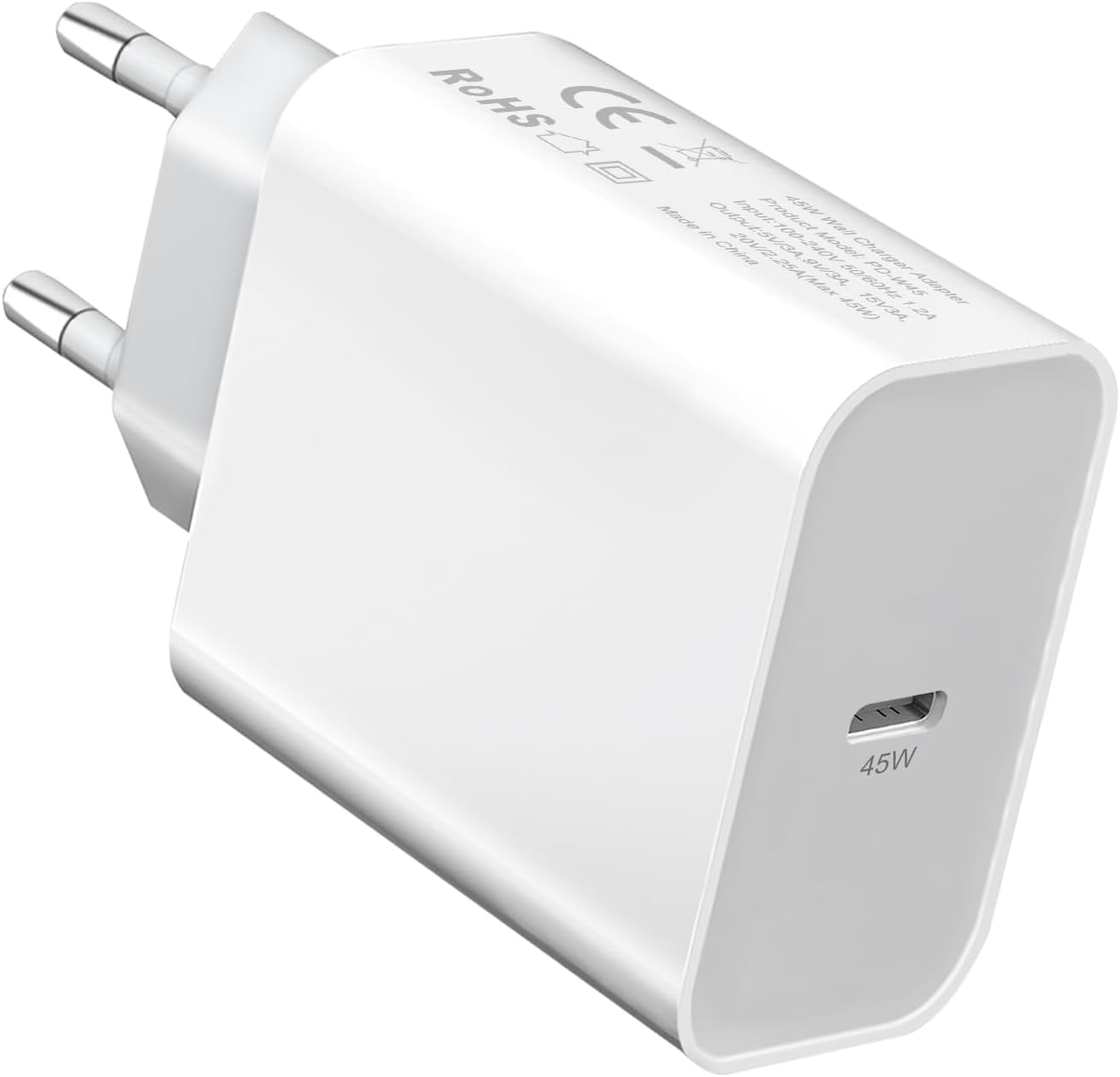 45W Cargador USB C para Samsung Galaxy S25 Ultra/S26 Ultra/S25/S23 Plus/S24 FE/S22+/S21/S20,A56 5G/A55 A54 A36 A26 A16 A35 A25 A15 A17 iPhone 15 16 17 Tipo C Enchufe Adaptador de Pared Carga Rapida