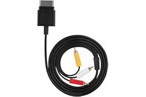 Link-e : Cavo AV audio/video HD RCA per console XBOX360 (contatti dorati, lunghezza 1,80 m)