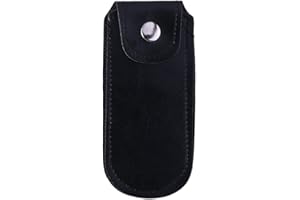 Lunji Black Faux Leather Harmonica Case with Press Button for 10 Hole Harmonica