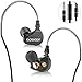aceyoon Kopfhörer In Ear Monitoring Dopple Dynamic Alt und Tenor stereo mit 3.5mm vergoldete Stecker HiFi Kopfhörer Stereo Chat und Hören für Apple und Android Handy, Asus, Tablet, Notbook, PC(Schwarz)