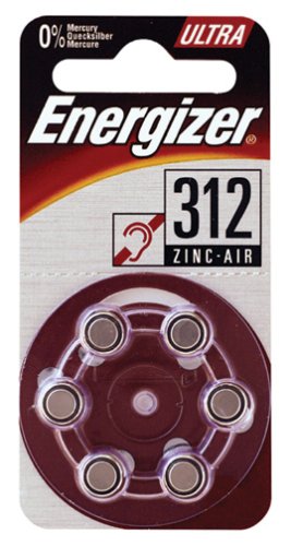 Preisvergleich Produktbild Energizer Hörgeräte-Batterie AC312E 6er Pack