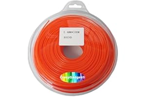 DAILYLIVE CrazyGadget® 100m Trimmer Strimmer Cord Line Nylon Round String Wire Garden Hedge Hand Grass Strimmer Refill 24mm x 100 Metre