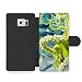 Produktbild Green Octopus In A Geometric Pattern Illustrated Background Hipster Style Faux Ledertasche Hülle fürSamsung Galaxy S6