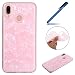Produktbild Hülle für Huawei P20 Lite, Schutzhülle für Huawei P20 Lite, Ysimee Kreative TPU Silikonhülle Schutzhülle Weich Cover Schutzhülle Cover Protector von Scratch,Abstößt,Staub für Huawei P20 Lite Stoßfest Gummi Bumper Cover Shell Haut Sparkle Shine Case Soft Gel Silikonhülle für Huawei P20 Lite + 1 x Blau Stylus Pen, Rot