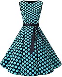 kleider 50er style kaufen Marke: Bbonlinedress bbonlinedress 50s Retro Schwingen Vintage Rockabilly Kleid Cocktail Faltenrock Black Blue BDot M