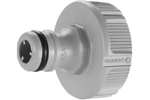 Gardena Nez de Robinet 33,3 mm (G 1 Pouce): Original Gardena System, Adaptateur pour raccordement d’Un Tuyau d’arrosage, Technologie Anti-éclaboussure, résistant au Gel, Vrac (18222-20)