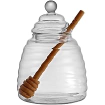 Pot à miel en nid d'abeille, grande capacité de 265 ml, pot à miel Pot à miel en nid d'abeille, grande capacité de 265 ml, pot à miel