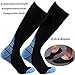 Produktbild Xnature Kompressionsstrümpfe Kompressionssocken Compression Socks Strümpfe Kompression Laufsocken Thrombosestrümpfe für Damen Herren, Sport, Medizinisch, Joggen, Schwangerschaft, Reisen, Flug (Blau, M/L)