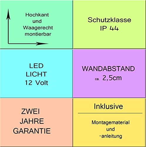 Cube Spiegel mit LED Beleuchtung Badspiegel und Touchschalter Zimmer Spiegel Beleuchtet (100cm x 60cm, Kaltweiss) - 6