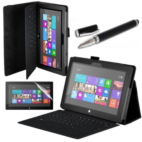 Tasche Hülle für Microsoft Surface 2 Schutzhülle Cover Etui Case + Pen schwarz
