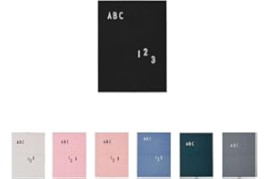 Design Letters Letter board - A4 (Noir) – Tableau à lettres pour un usage quotidien et de nombreuses fonctions, accrochez-le au mur dans la cuisine, le hall d'entrée ou le bureau