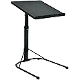 Azuma Folding Laptop Table with Adjustable Height & Tilting Top - Portable Sofa Bed Desk Stand - Computer Work Table with Steel Legs & Anti-Slip Edge - Compact Laptop Stand for Sofa (61-73cm)