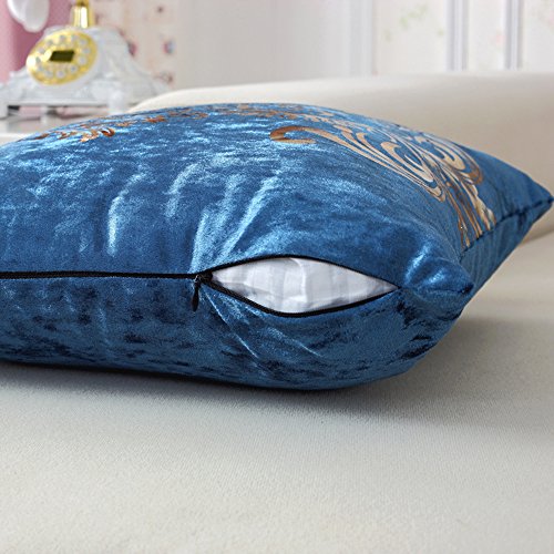 kumrio- Home Decor 45,7 x 45,7 cm Baumwollleinen, quadratisch Retro Bronzing Muster Kissen, grau, 45 cm*45 cm - 3