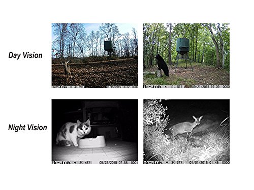 Bestok Cámara de Caza 12MP HD para Vigilancia Visión Nocturna 120 °Gran Angular Impermeable CAM Trail IR Invisible PIR Infrarrojo Sensor de Movimiento hasta 20M