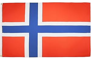 AZ FLAG Norway Flag 3' x 5' - Norwegian flags 90 x 150 cm - Banner 3x5 ft Light polyester