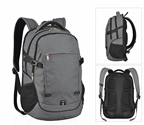 MixiI Laptoprücksack Schulrücksack mit Gepolstertem Laptopfach Studenten Unisex Backpack Daypack für Flug ,Geschäft , Sport - 3