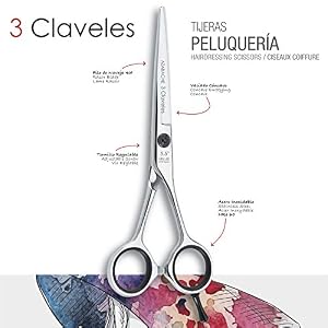 3 Claveles 12565 Hairdressing Professional Scissors in Hot Forged Stainless Steel, MICRO MT Light Series 5" - Image 2