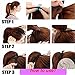 S-noilite Fashion 18"(46cm) Curly Binding Tie up Ponytail Clip in Hair Extensions Extension One Piece Wrap Around Pony Tail 12 Colors Available (Natural Black)