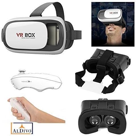 Aldivo® 3D Vr Box With Bluetooth Remote Control, Virtual Reality Headset 3D Glasses Version 2.0 For Coolpad Cool 1 / 3.5~6.0" Mobiles